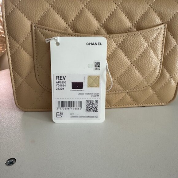 Chanel Wallet on Chain Quilted Caviar - Neutral - Brand New - Picture 2 of 7